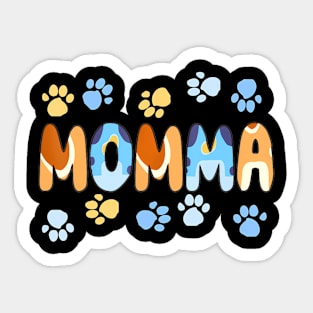 Momma Of The Birthday Boy Girl Dog Family Matching Sticker